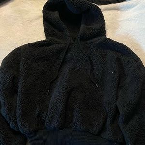 Women’s Cropped Fuzzy Sweatshirt